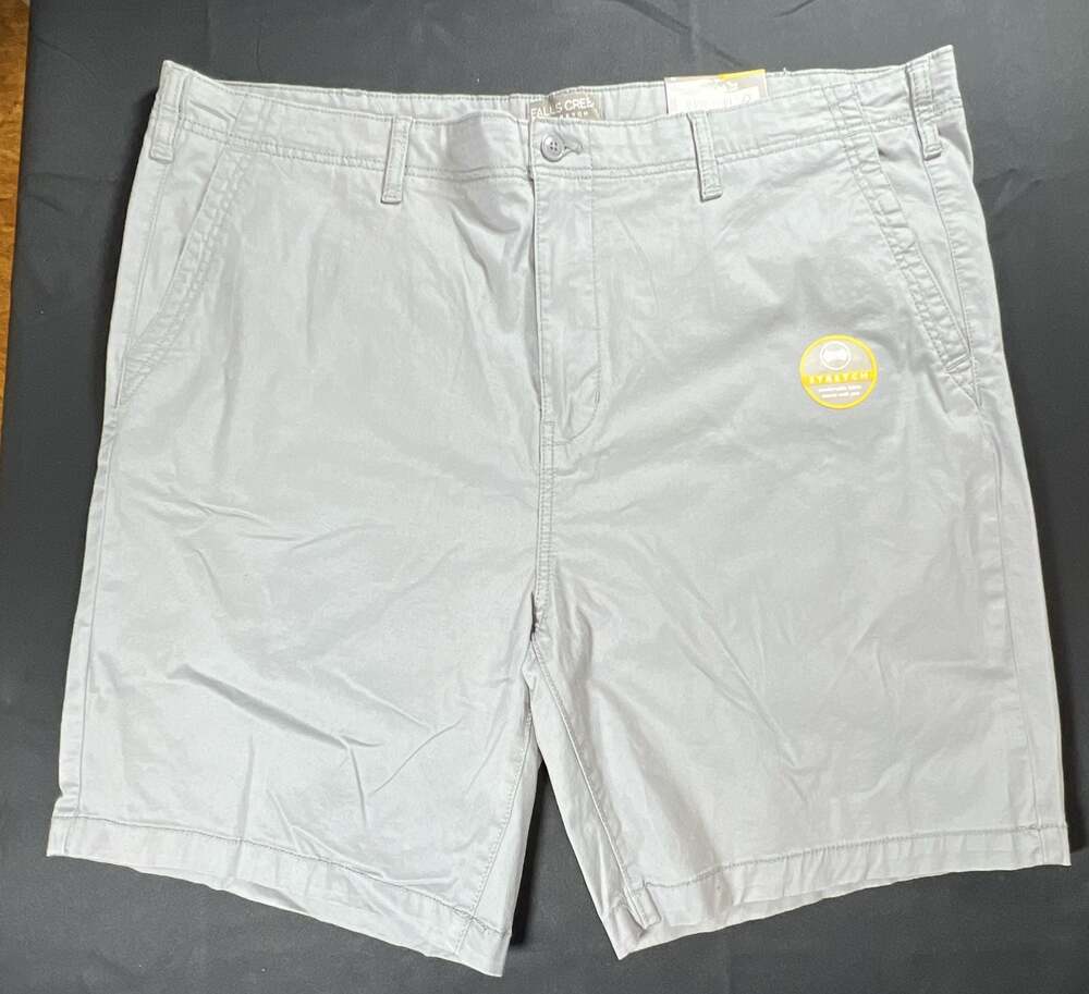 Falls Creek Men's Gray Stretch Chino Shorts Size 46